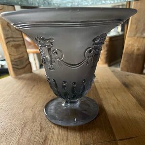 Elegant Frosted Glass Vase by Swedish designer Edvin Ollers